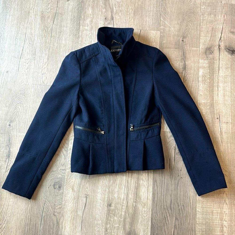 Express Navy Blue Blazer Coat Small
